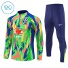 Brasile Felpe da Allenamento Quarto-Zip 2025-26 Verde per Bambino